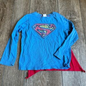 Junk Food / GAP Superman Long Sleeve Tee with removable Cape Size 5